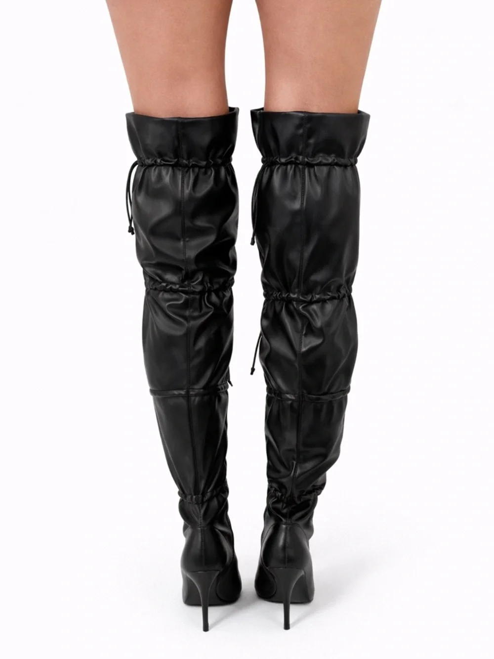 🔥 AZALEA WANG ULVI Black Thigh-High Boots | NEW 🔥